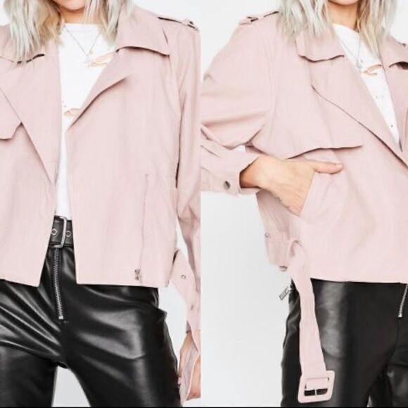 Faux Leather Moto Jacket - Picture 3 of 12